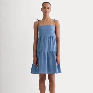 Chic Blue Tiered Mini Dress